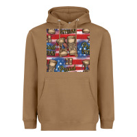 Toasted Coconut proud veteran seamless pattern Heavyweight Hoodie - HRA Design Shop