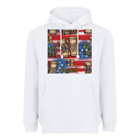 White proud veteran seamless pattern Heavyweight Hoodie - HRA Design Shop