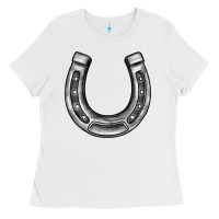White horseshoe Ladies Tee - BarkalooDesign