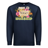 Navy made to worship Premium Sweatshirt - JahusDesignShop