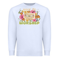 White made to worship Premium Sweatshirt - JahusDesignShop