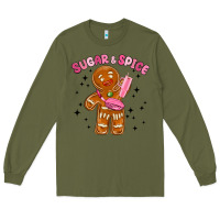 Army Green sugar and spice Long Sleeve Tee - MaliasSmallBusiness