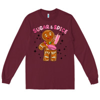 Burgundy sugar and spice Long Sleeve Tee - MaliasSmallBusiness