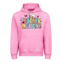 Fuchsia Pink teacher bunny Urban Hoodie - MaliasSmallBusiness