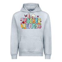 Heather Grey teacher bunny Urban Hoodie - MaliasSmallBusiness