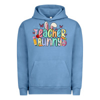 Pigment Pebble Blue teacher bunny Urban Hoodie - MaliasSmallBusiness