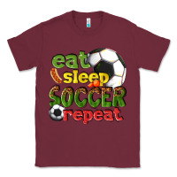 Burgundy eat sleep soccer repeat Classic Tee - texasbilliewilder