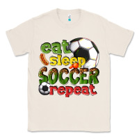 Natural eat sleep soccer repeat Classic Tee - texasbilliewilder