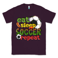 Plum eat sleep soccer repeat Classic Tee - texasbilliewilder