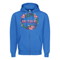 True Royal mother with floral wreath Zipper Hoodie - RanaPortraitStore