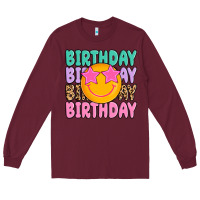 Burgundy birthday Long Sleeve Tee - MaliasSmallBusiness