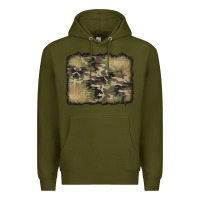 Army Green camouflage glitter background Premium Hoodie - Jasminsmagicworld