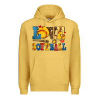 Antique Gold love softball Premium Hoodie - AdoDesignShop