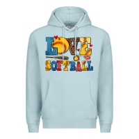 Blue Mist love softball Premium Hoodie - AdoDesignShop