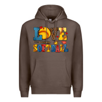 Coffee love softball Premium Hoodie - AdoDesignShop
