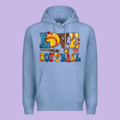 Love Softball Premium Hoodie Designed By Adodesignshop
