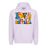 Lilac love softball Premium Hoodie - AdoDesignShop
