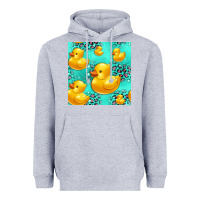 Heather Grey rubber duck seamless pattern Heavyweight Hoodie - HRA Design Shop