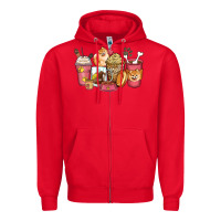 Red pomeranian coffee cups Zipper Hoodie - Zillion Design Studio