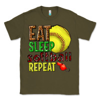 Army Green eat sleep softball repeat Classic Tee - texasbilliewilder