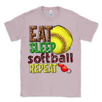 Lilac eat sleep softball repeat Classic Tee - texasbilliewilder