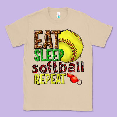 Eat Sleep Softball Repeat Classic Tee Designed By Texasbilliewilder