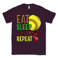 Plum eat sleep softball repeat Classic Tee - texasbilliewilder