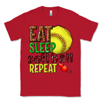 Red eat sleep softball repeat Classic Tee - texasbilliewilder