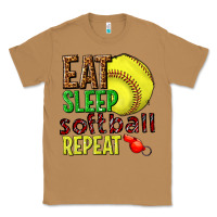 Toasted Coconut eat sleep softball repeat Classic Tee - texasbilliewilder