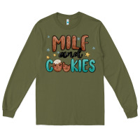 Army Green milf and cookies Long Sleeve Tee - MaliasSmallBusiness