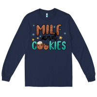 Navy milf and cookies Long Sleeve Tee - MaliasSmallBusiness
