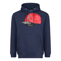Navy red softball cap fa element Heavyweight Hoodie - FaDigitalArtStudio