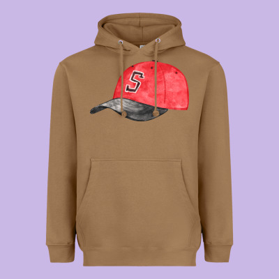 Red Softball Cap Fa Element Heavyweight Hoodie Designed By Fadigitalartstudio