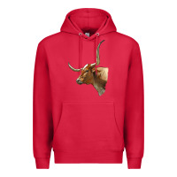 Cardinal Texas Longhorn Cow Face Premium Hoodie - LillyAllenDesigns