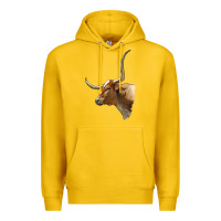 Lemon Texas Longhorn Cow Face Premium Hoodie - LillyAllenDesigns