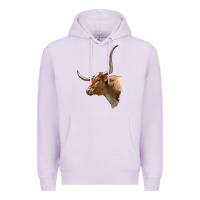 Lilac Texas Longhorn Cow Face Premium Hoodie - LillyAllenDesigns