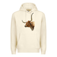 Sandshell Texas Longhorn Cow Face Premium Hoodie - LillyAllenDesigns