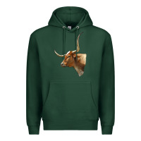 Sports Green Texas Longhorn Cow Face Premium Hoodie - LillyAllenDesigns