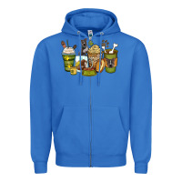 True Royal pitbull coffee cups Zipper Hoodie - Zillion Design Studio