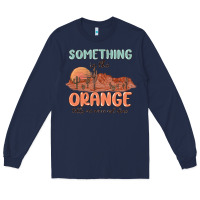 Navy something in the orange Long Sleeve Tee - MaliasSmallBusiness