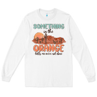 White something in the orange Long Sleeve Tee - MaliasSmallBusiness