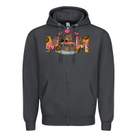 Smoke mom bear with sunflowers Zipper Hoodie - RanaPortraitStore