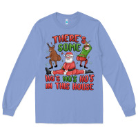 Colony Blue there's some ho's ho's ho's in this house Long Sleeve Tee - MaliasSmallBusiness