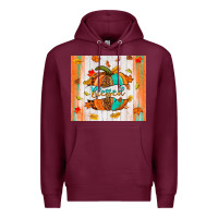 Burgundy blessed pumpkin Premium Hoodie - NancyCooperArtShop