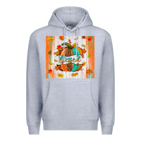 Heather Grey blessed pumpkin Premium Hoodie - NancyCooperArtShop