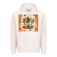 Pale Pink blessed pumpkin Premium Hoodie - NancyCooperArtShop