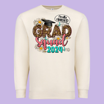 Grad Squad 2024 Premium Sweatshirt Designed By Adodesignshop