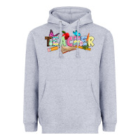 Heather Grey Easter Teacher Easter Day Heavyweight Hoodie - Neo Western
