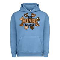 Pigment Pebble Blue i am black history Urban Hoodie - MaliasSmallBusiness