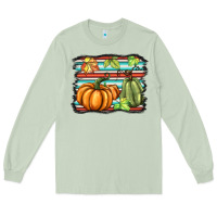 Matcha fall pumpkin  background Long Sleeve Tee - BarkalooDesign